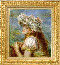 レースの帽子の少女